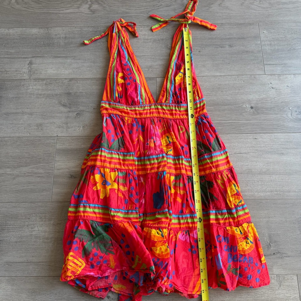 FARM Rio Good Vibes Tie-Shoulder Mini Dress - size small - Picture 3 of 4
